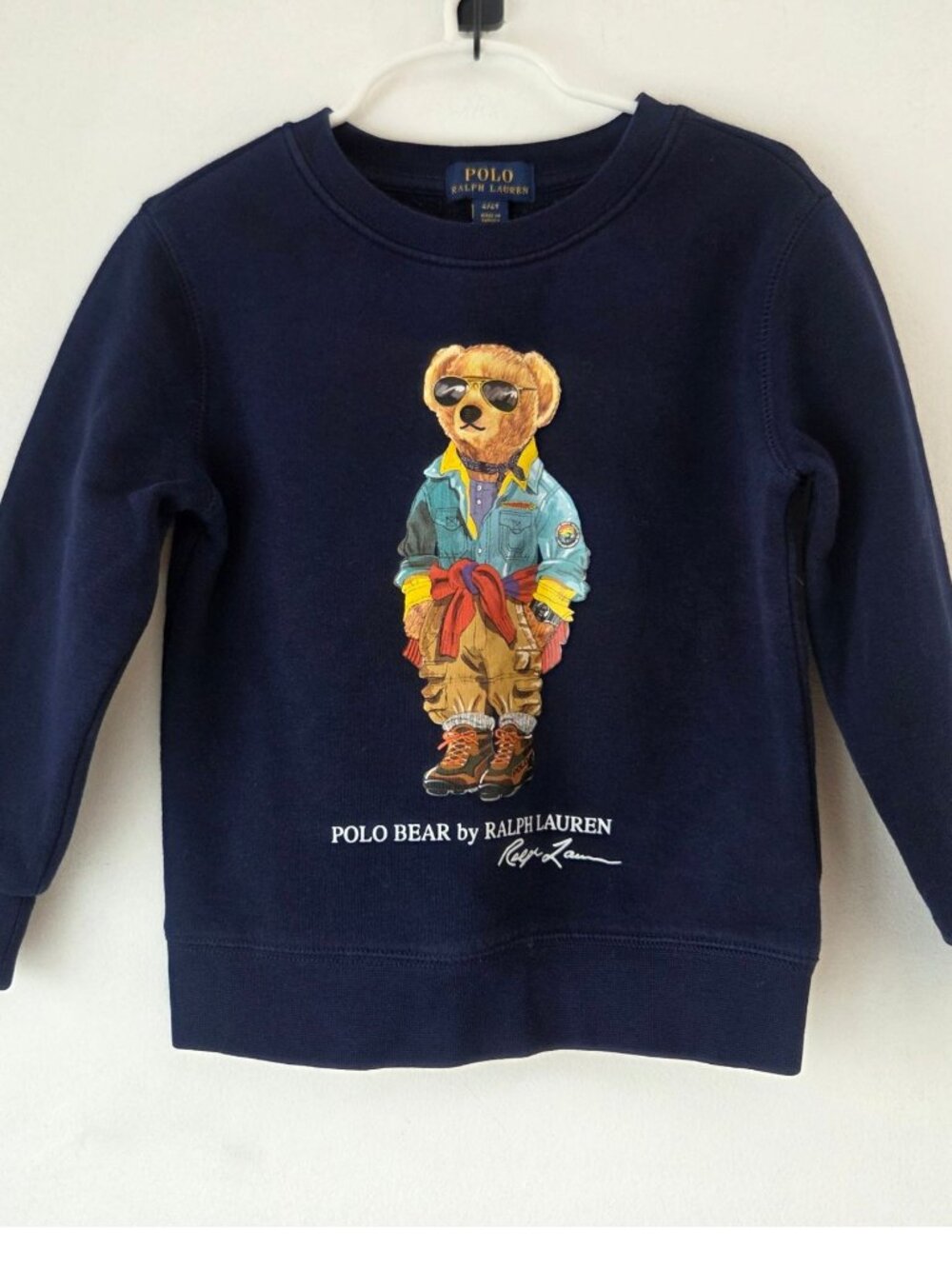 Polo Ralph Lauren Polo Bear Navy Blue Crewneck Sweatshirt Preppy Boys 4T